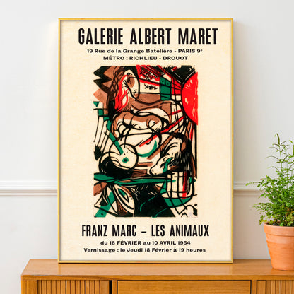 Franz Marc Woodcut Exhibition Poster - The Birth of the Horses, 1913