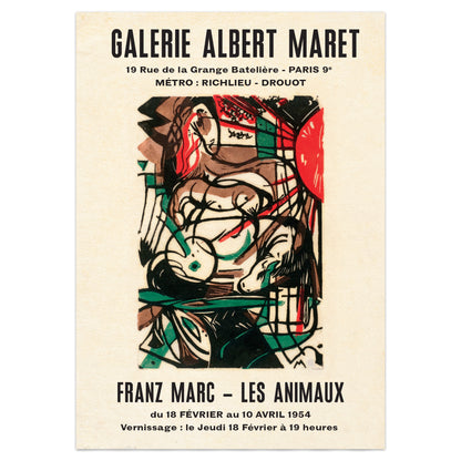 Franz Marc Woodcut Exhibition Poster - The Birth of the Horses, 1913