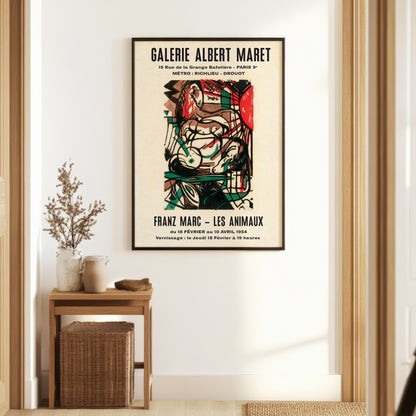 Franz Marc Woodcut Exhibition Poster - The Birth of the Horses, 1913