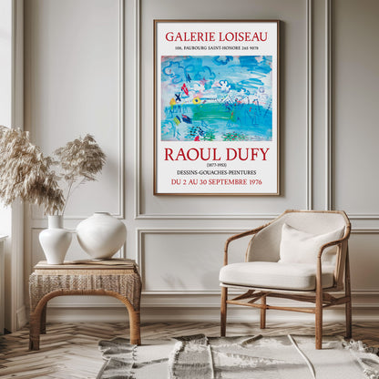 Raoul Dufy's nautical masterpiece from 1929, presented in a 1976 gallery poster