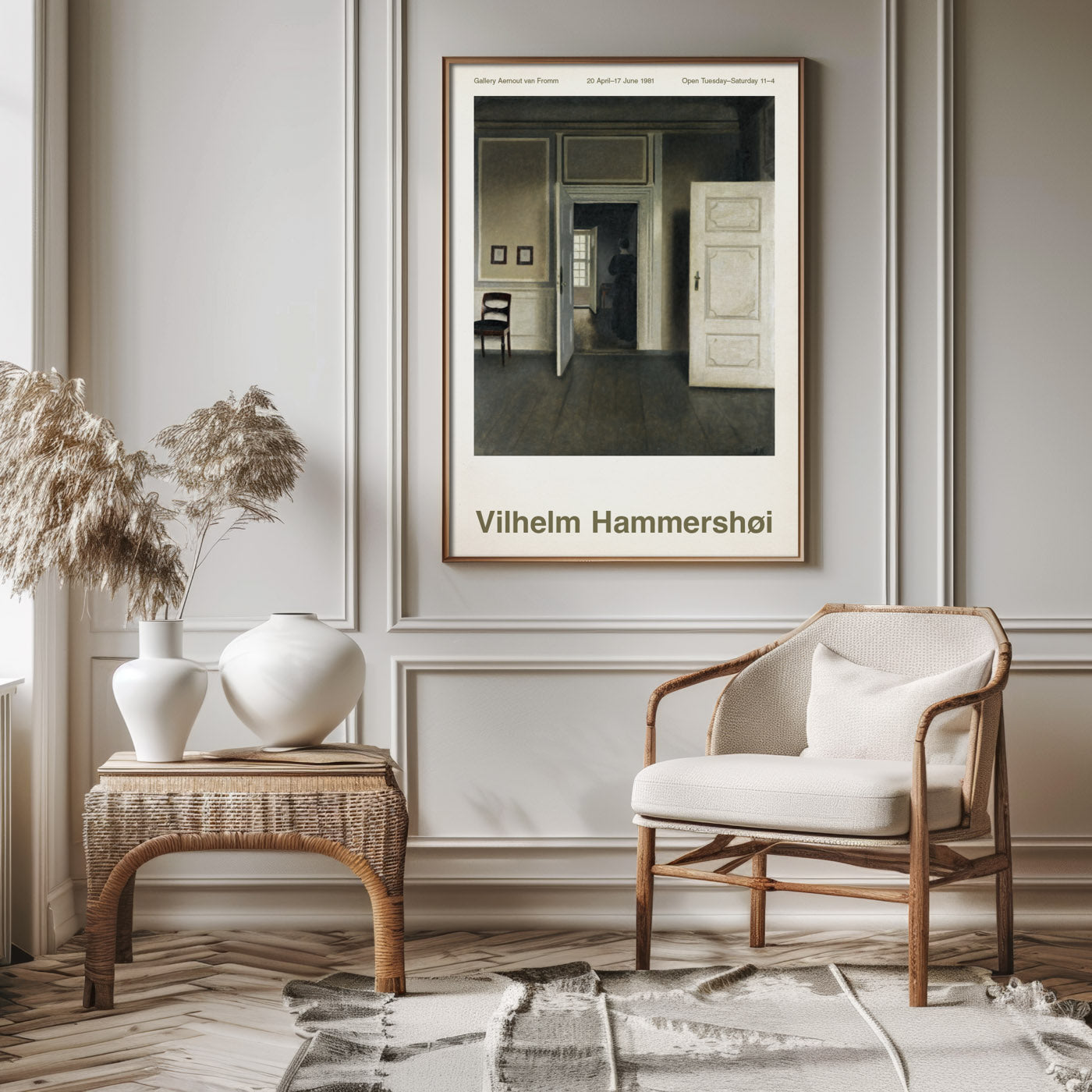 Vilhelm Hammershøi Exhibition Poster - 'Interior, Strandgade 30,' 1901