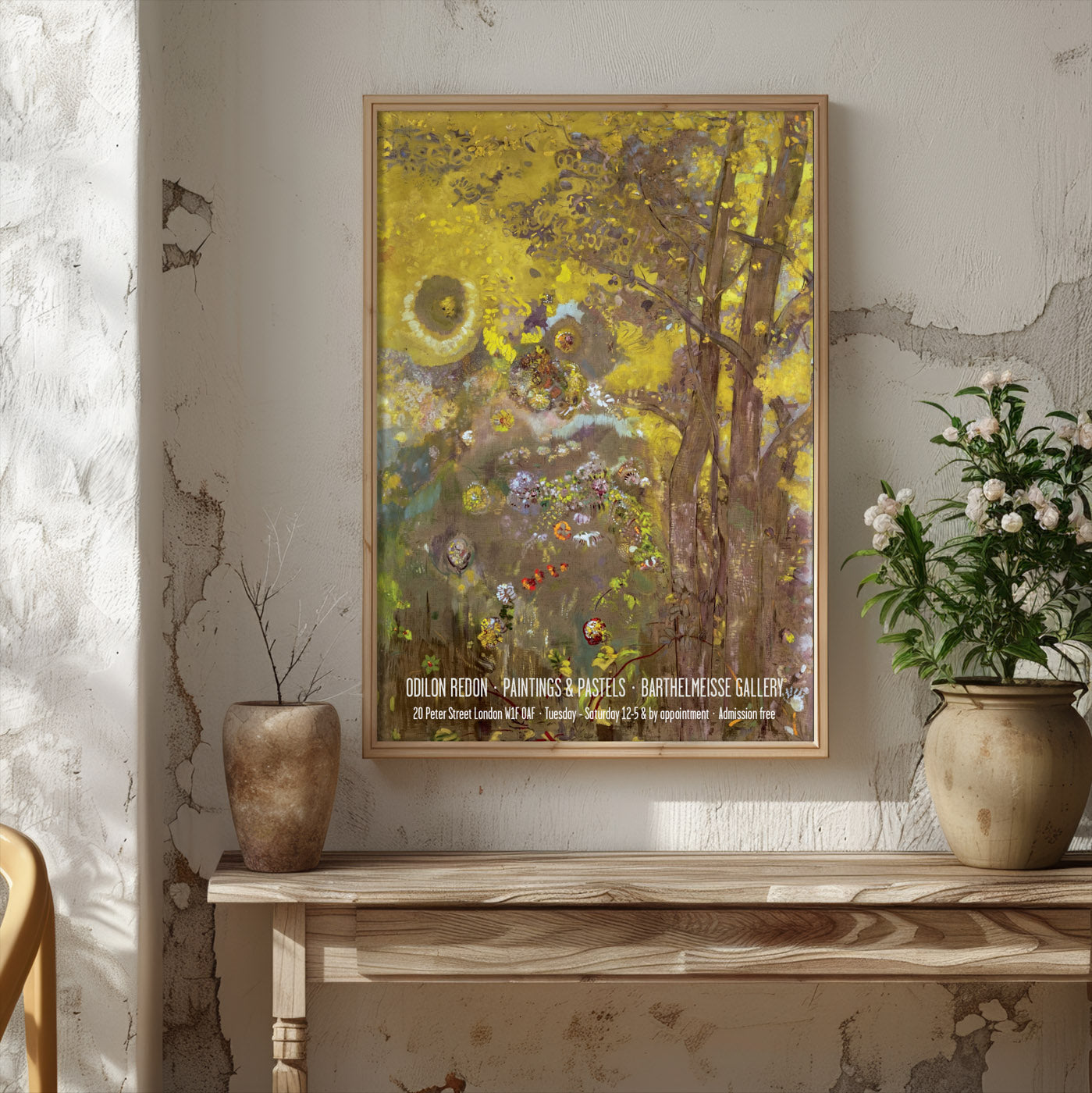 Odilon Redon Exhibition Poster - 'Trees On A Yellow Background'