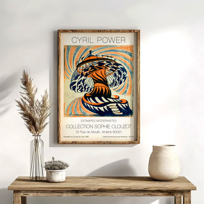 Cyril Power 'The Merry-Go-Round' 1930s Linocut Print Exhibition Poster