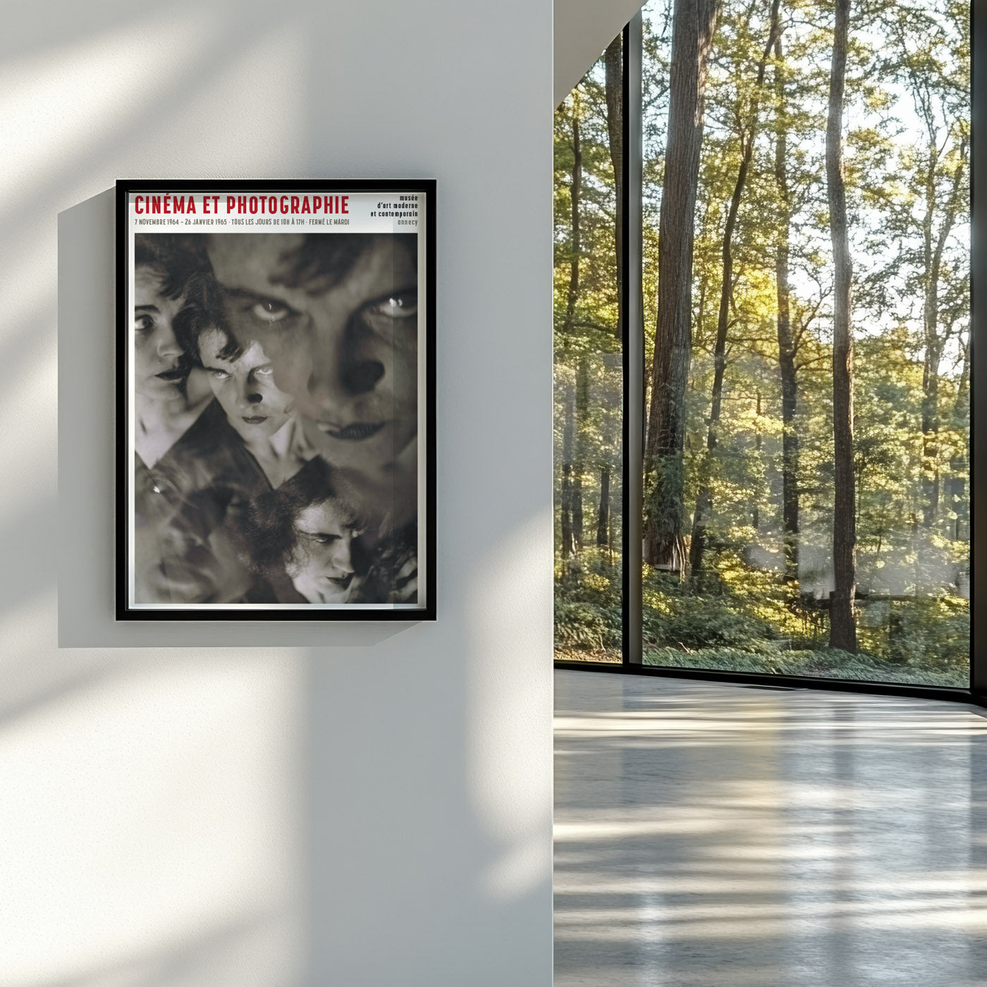 Exhibition poster showcasing a haunting multiple-exposure photograph by Francis Brugière