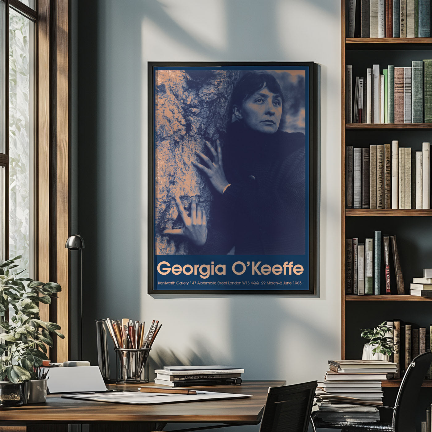 Reimagined Georgia O’Keeffe art poster featuring Alfred Stieglitz photography and bold design