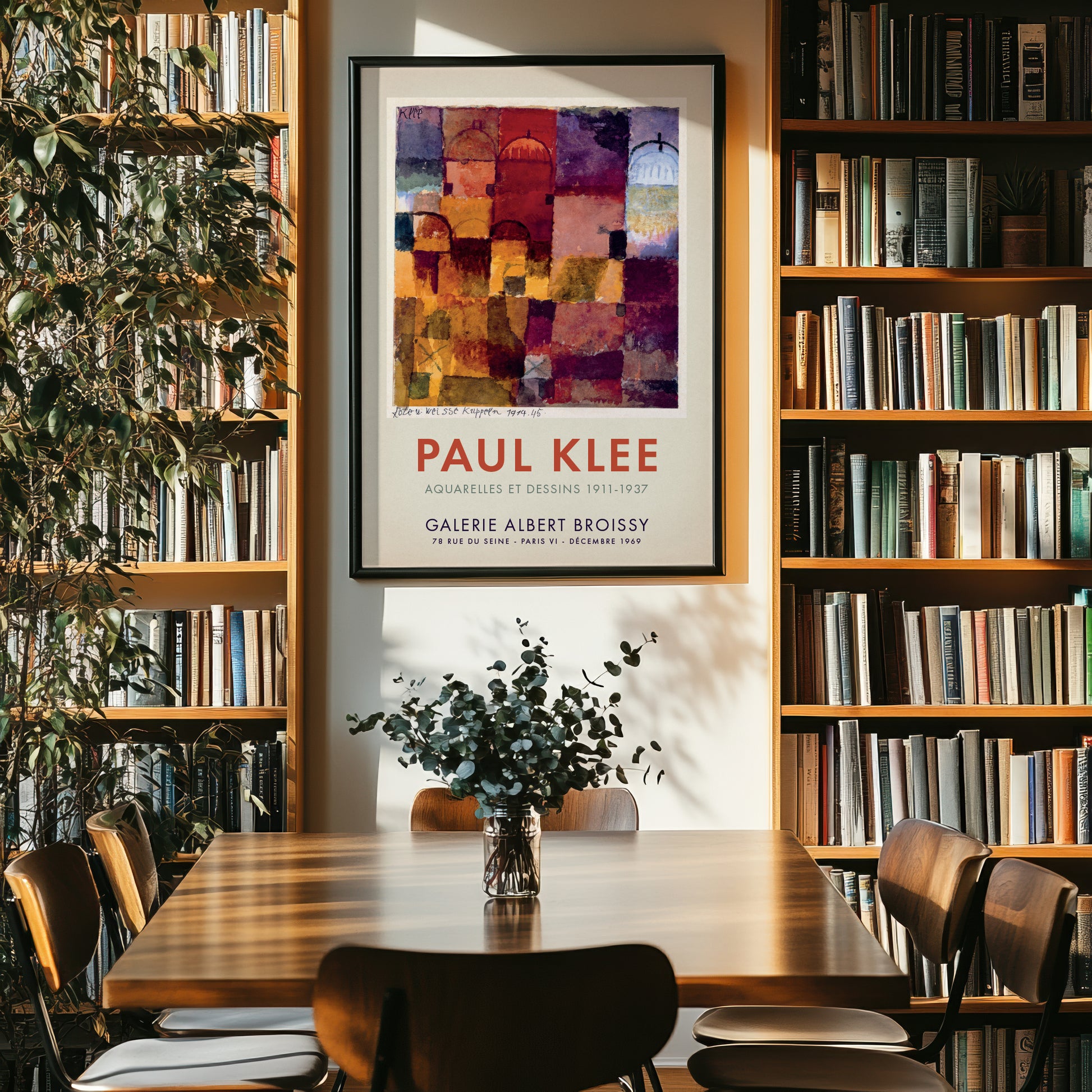 Gallery-style Klee poster with domes motif