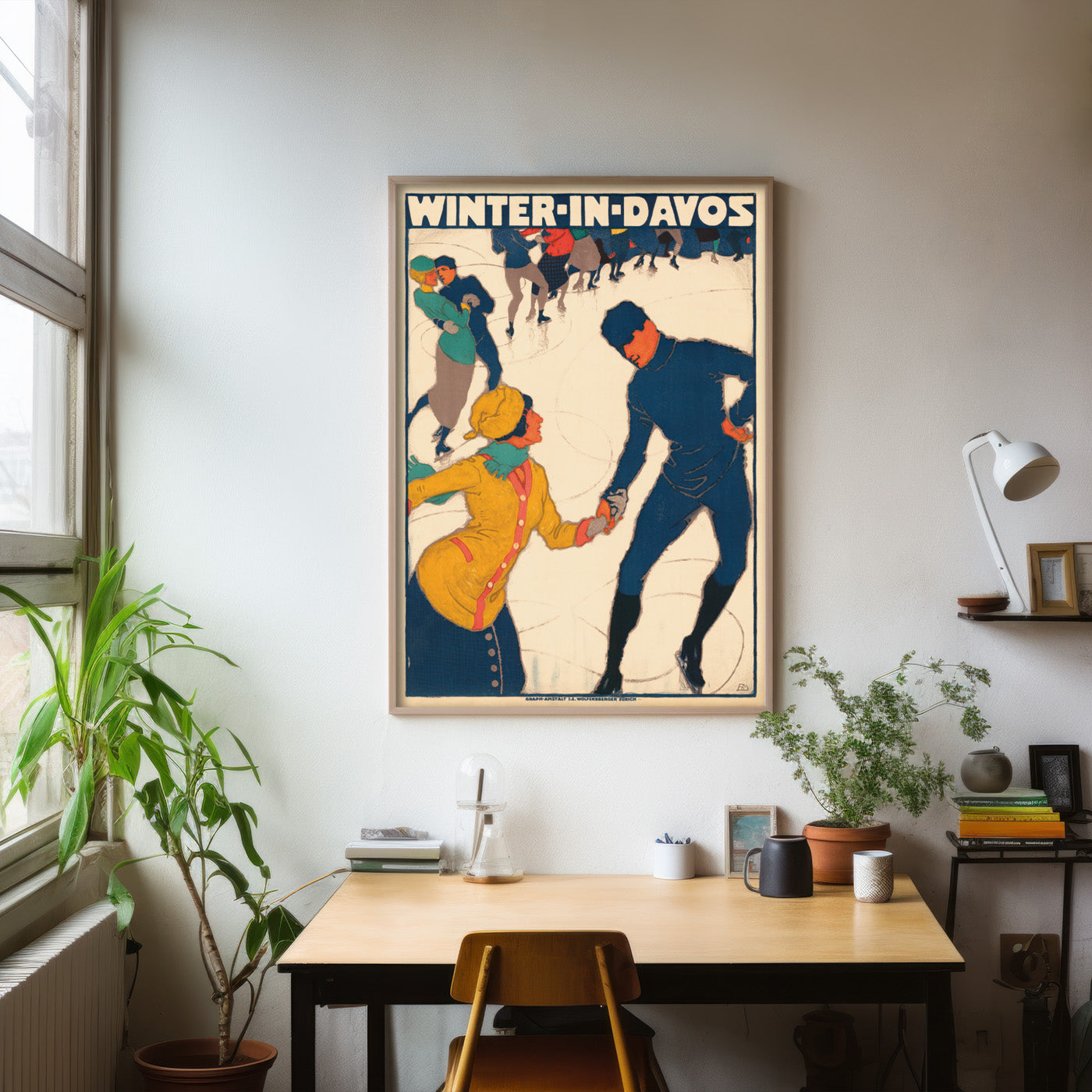 Museum Quality Print of Vintage Swiss Travel Poster by Burkhard Mangold