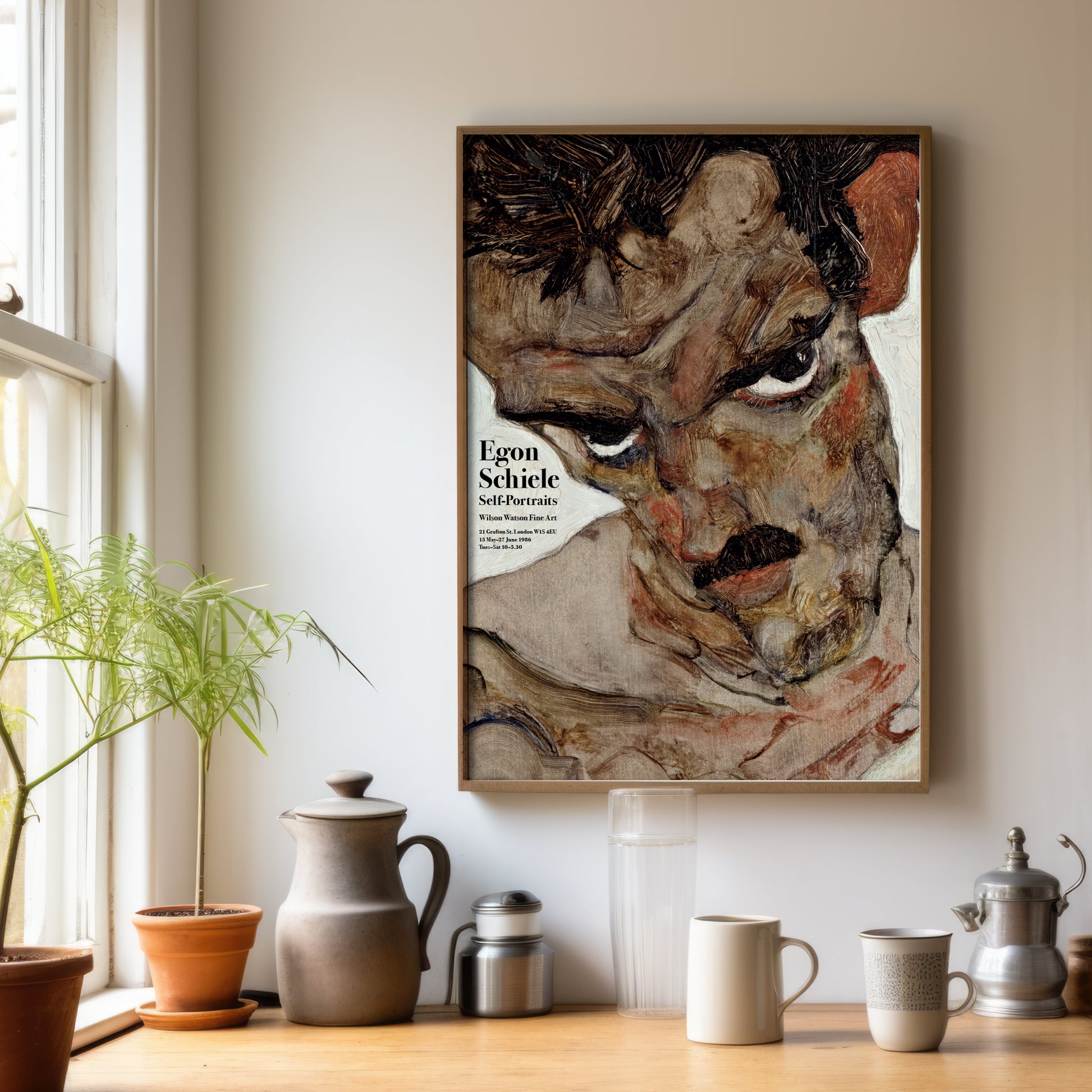 Egon Schiele Self-Portrait Exhibition Poster