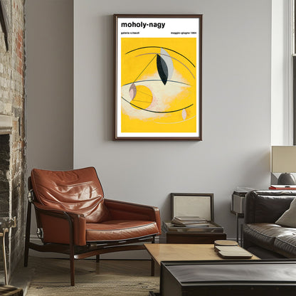 Laszlo Moholy-Nagy 1964 exhibition in Italy, a classic Bauhaus artwork poster for collectors