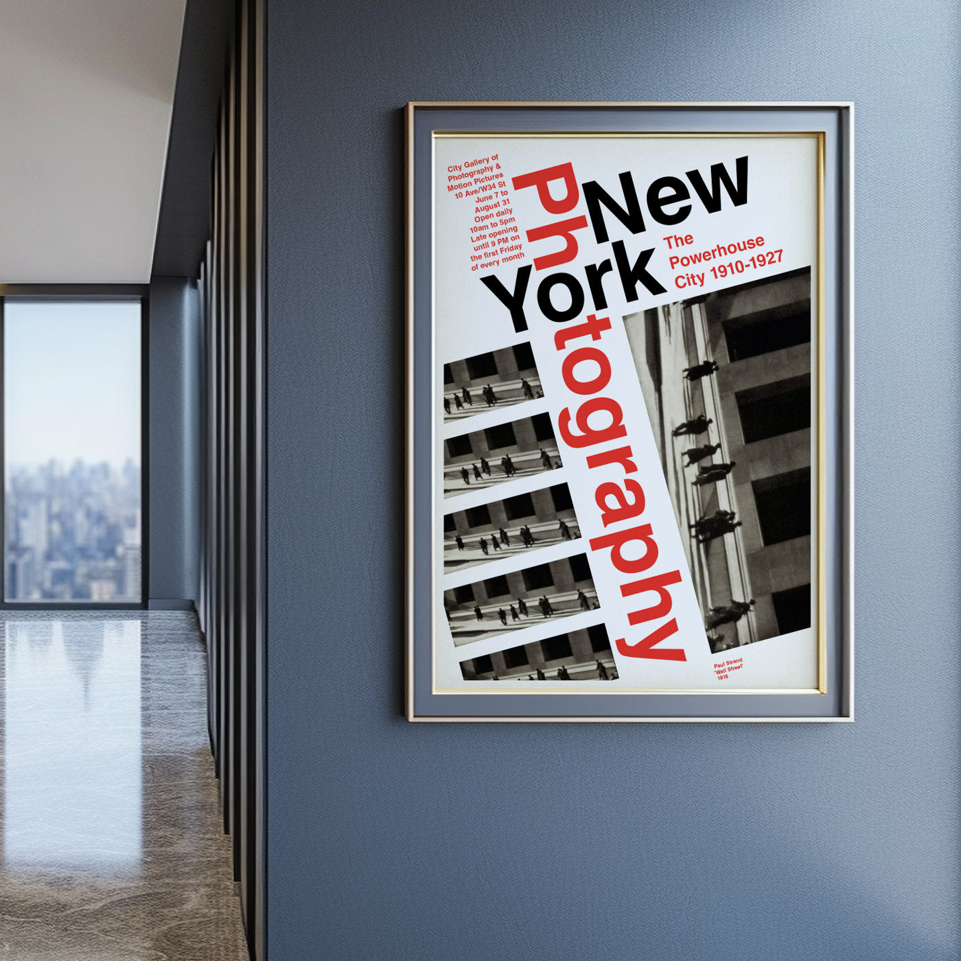 New York Photography Exhibition Poster - Swiss Style Typography