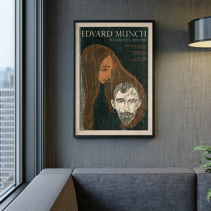 Edvard Munch Woodcuts 1893-1910 Exhibition Poster - Vintage Art Series