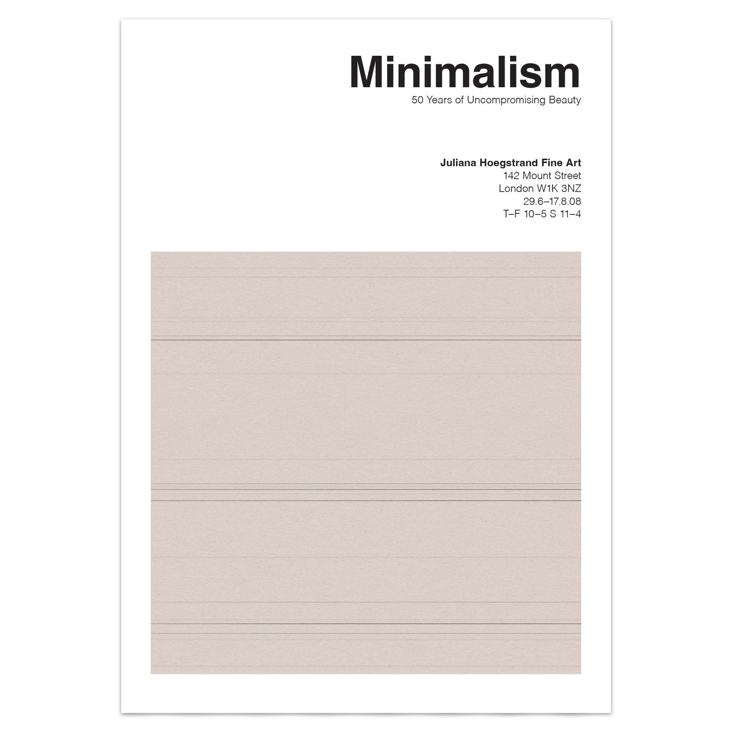 Minimalism Movement Exhibition Poster