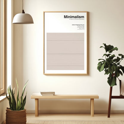 Minimalism Movement Exhibition Poster