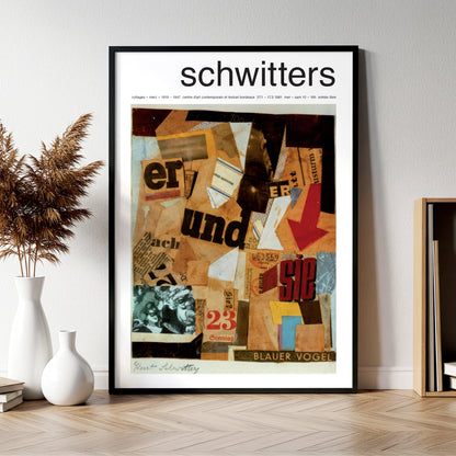 Modern art print of Schwitters’ typographic collage