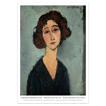 Amedeo Modigliani Exhibition Poster - 'Jeune Femme' 1917