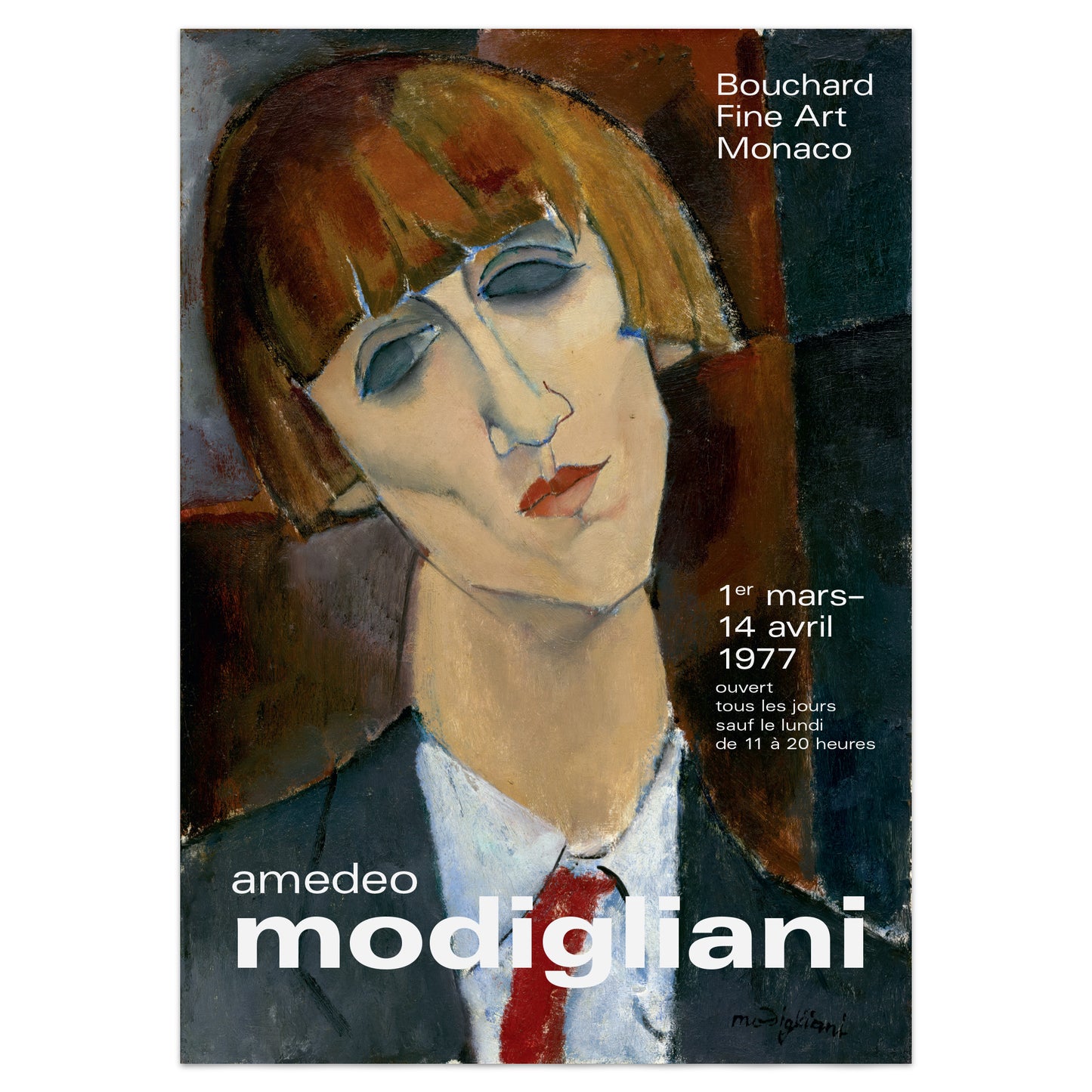 Amedeo Modigliani Exhibition Poster - 'Madame Kisling' 1917