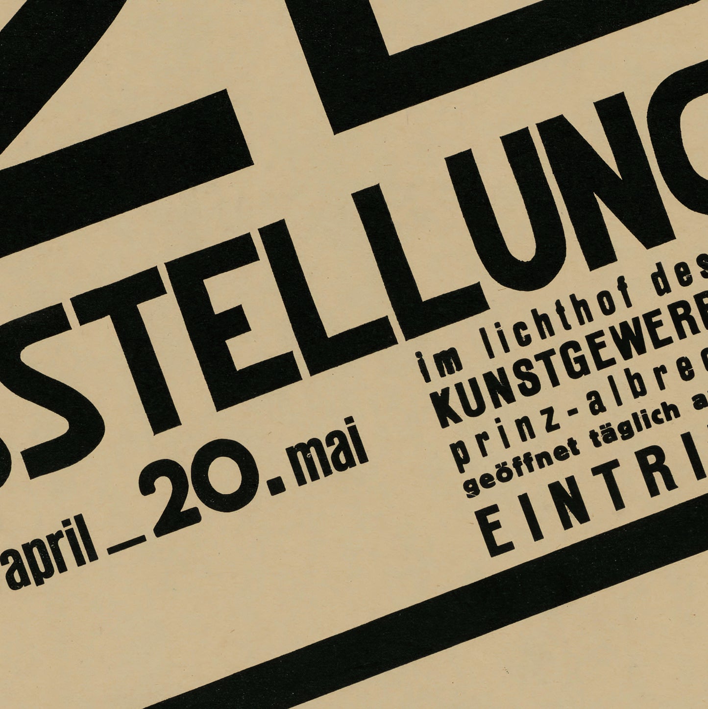 László Moholy-Nagy 1929 Neue Typografie (New Typography) Exhibition Poster