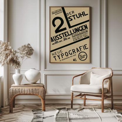 László Moholy-Nagy 1929 Neue Typografie (New Typography) Exhibition Poster