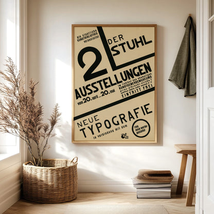 László Moholy-Nagy 1929 Neue Typografie (New Typography) Exhibition Poster