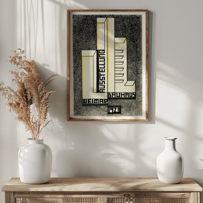 Bauhaus Poster Based On A Postcard By Hungarian Architect Farkas Molnár