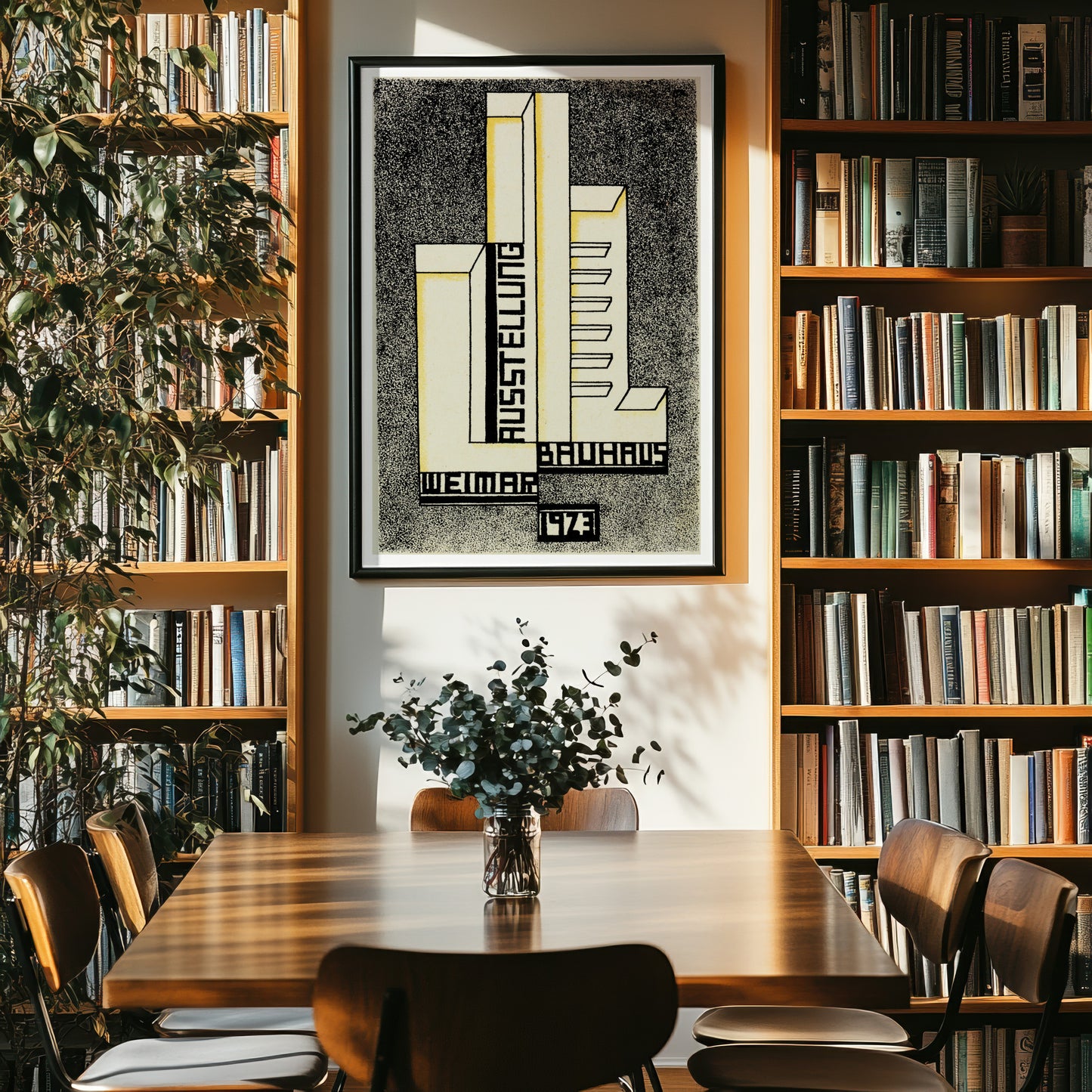 Bauhaus Poster Based On A Postcard By Hungarian Architect Farkas Molnár