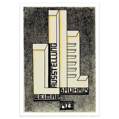 Bauhaus Poster Based On A Postcard By Hungarian Architect Farkas Molnár