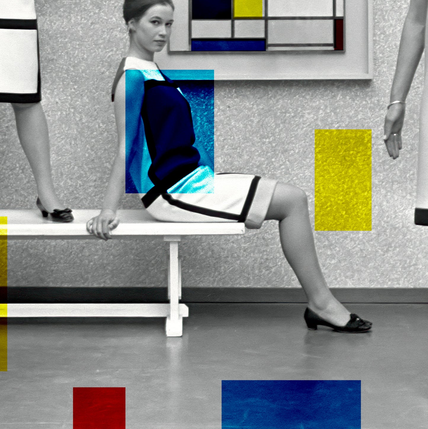 Piet Mondrian In Fashion: Yves Saint-Laurent 1966 'Mondrian' Dresses Poster