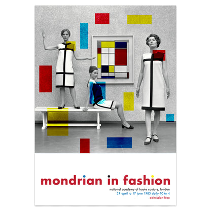 Piet Mondrian In Fashion: Yves Saint-Laurent 1966 'Mondrian' Dresses Poster