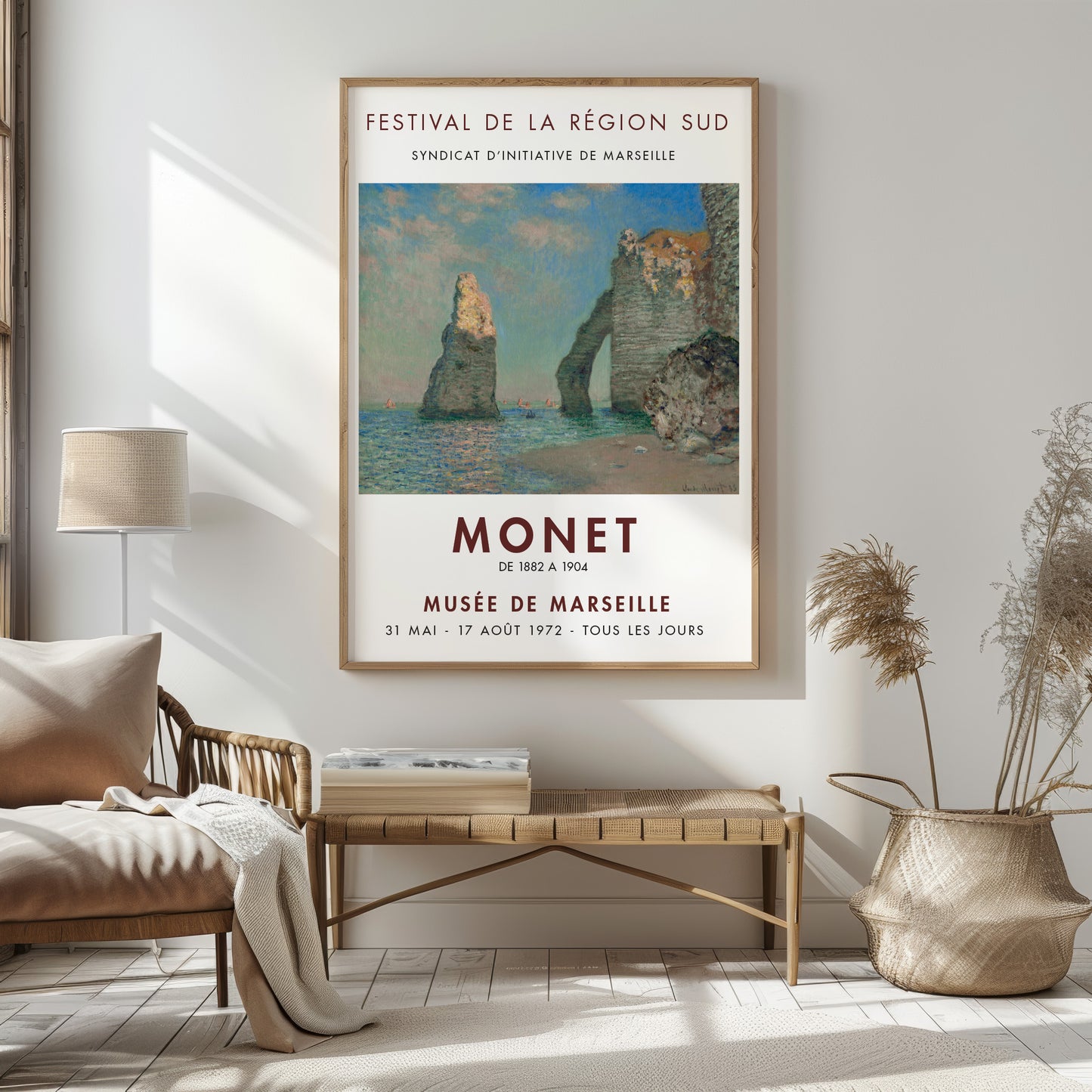 Claude Monet 'The Cliffs At Étretat' Exhibition Poster