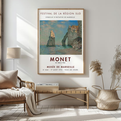 Claude Monet 'The Cliffs At Étretat' Exhibition Poster