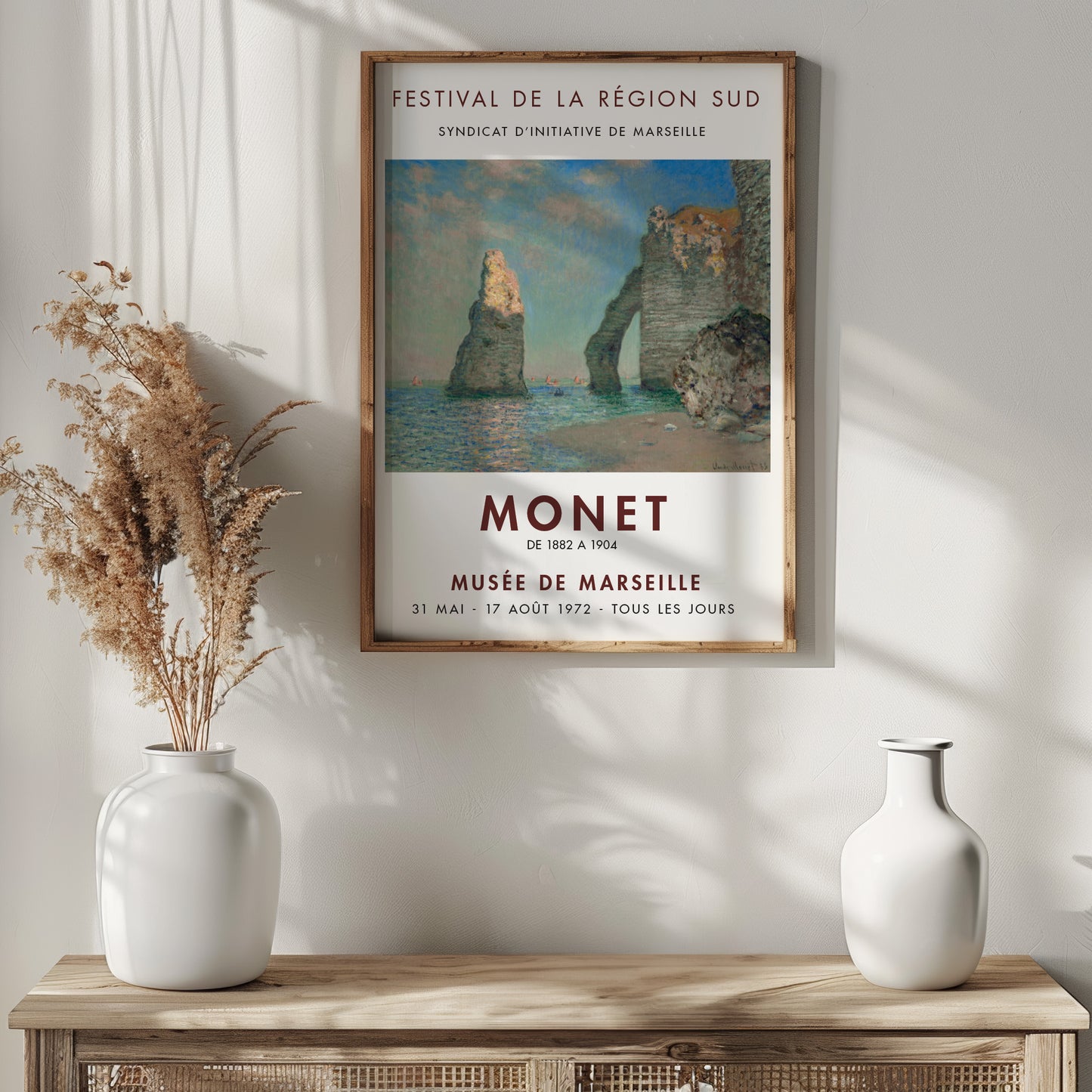 Claude Monet 'The Cliffs At Étretat' Exhibition Poster