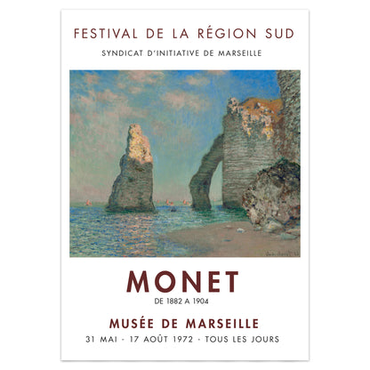 Claude Monet 'The Cliffs At Étretat' Exhibition Poster