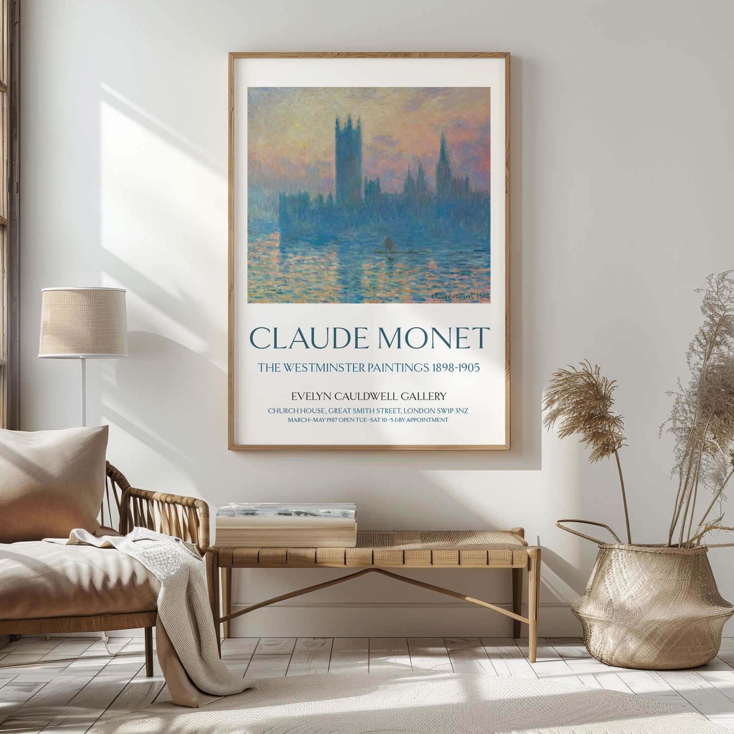 Claude Monet Exhibition Poster - The Houses Of Parliament, London