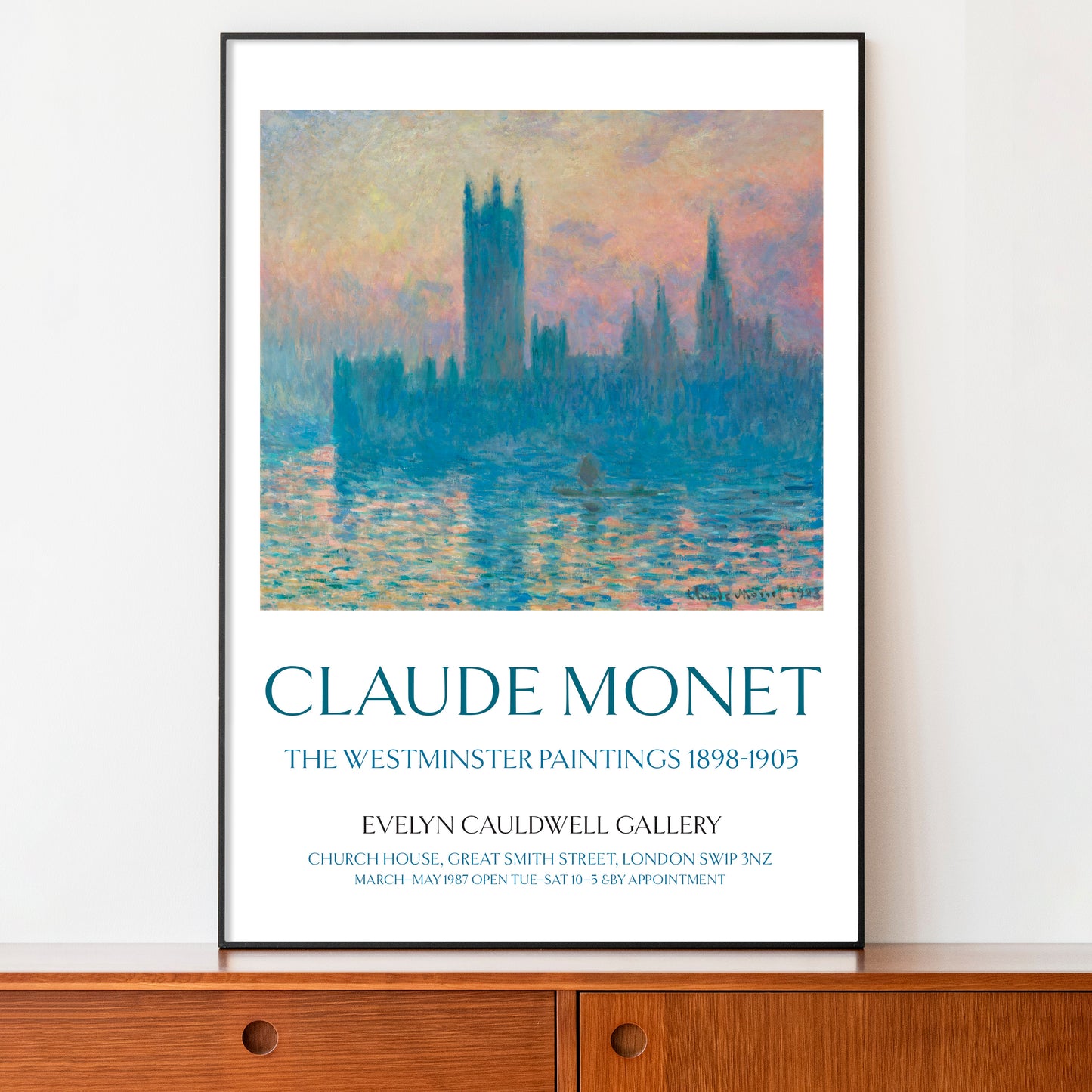 Claude Monet Exhibition Poster - The Houses Of Parliament, London