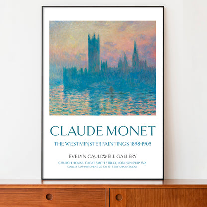 Claude Monet Exhibition Poster - The Houses Of Parliament, London