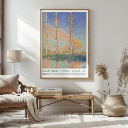 Claude Monet Exhibition Poster - 'Poplars', 1891