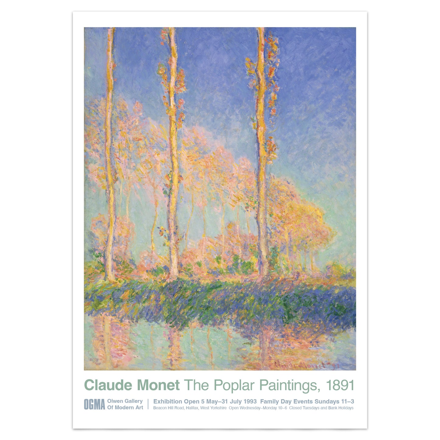 Claude Monet Exhibition Poster - 'Poplars', 1891