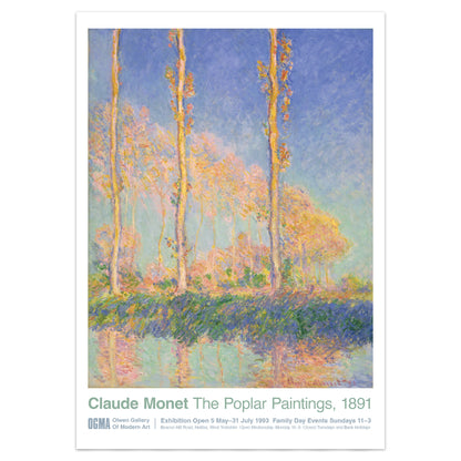 Claude Monet Exhibition Poster - 'Poplars', 1891