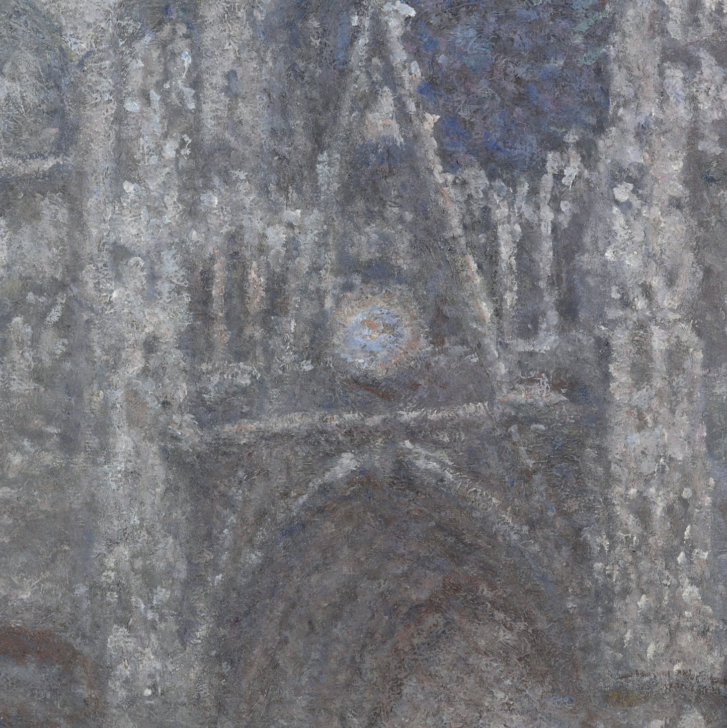 Claude Monet Exhibition Poster - 'The Cathedral in Rouen. The Portal, Grey Weather' 1894