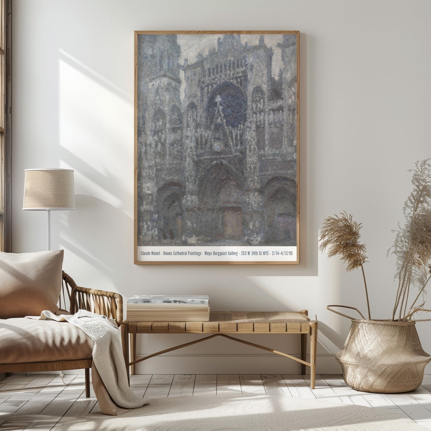 Claude Monet Exhibition Poster - 'The Cathedral in Rouen. The Portal, Grey Weather' 1894