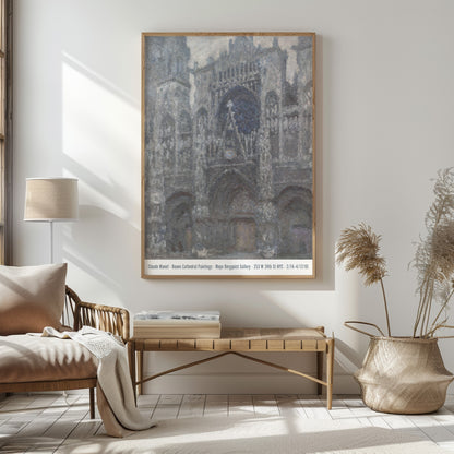 Claude Monet Exhibition Poster - 'The Cathedral in Rouen. The Portal, Grey Weather' 1894