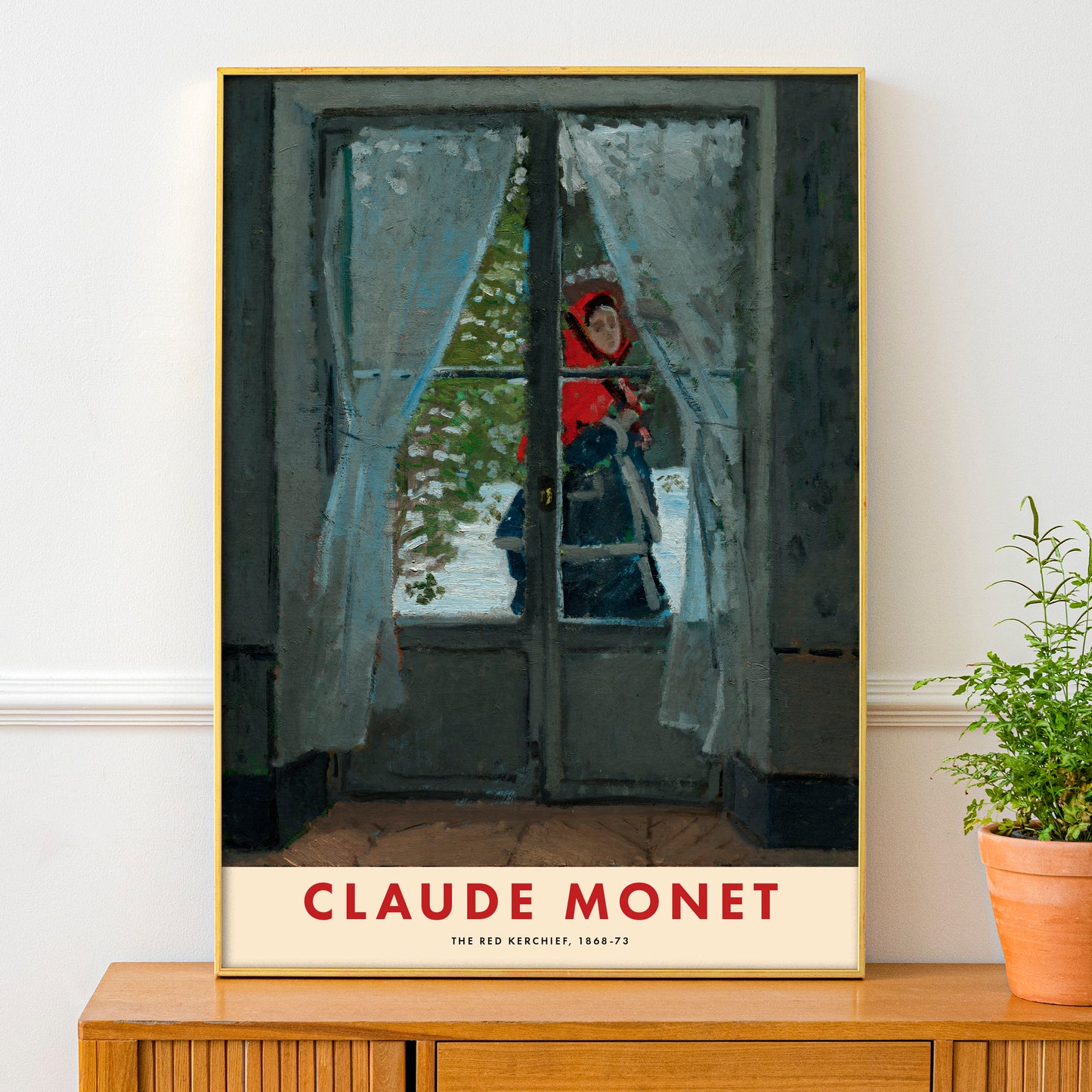 Claude Monet Exhibition Poster, The Red Kerchief