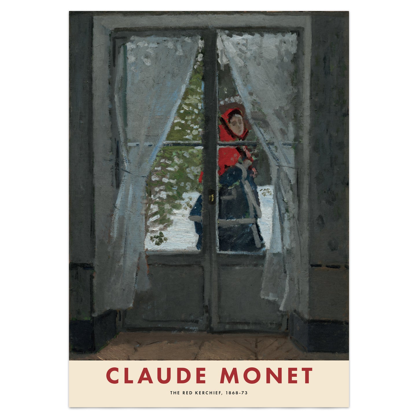 Claude Monet Exhibition Poster, The Red Kerchief