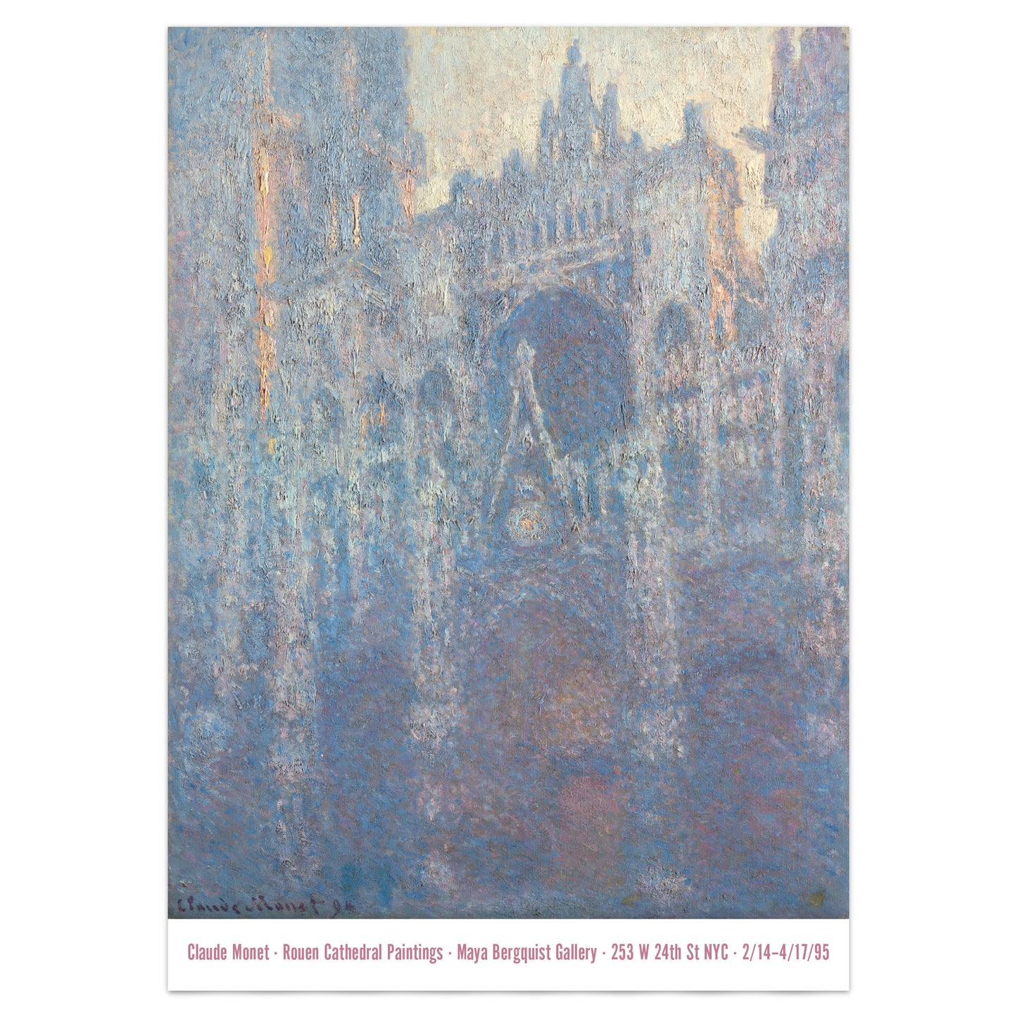 Claude Monet Exhibition Poster - 'The Portal of Rouen Cathedral in the Morning Light' 1894