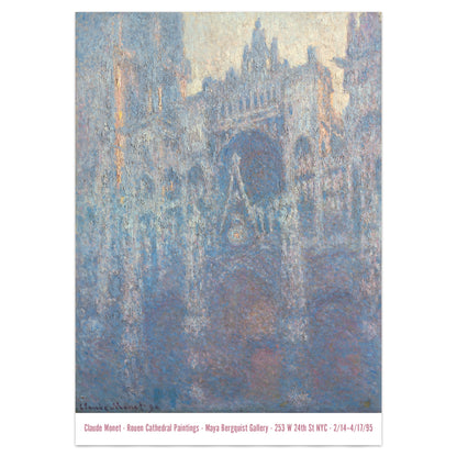 Claude Monet Exhibition Poster - 'The Portal of Rouen Cathedral in the Morning Light' 1894