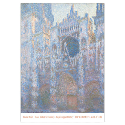 Claude Monet Exhibition Poster - 'Rouen Cathedral, West Façade' 1894