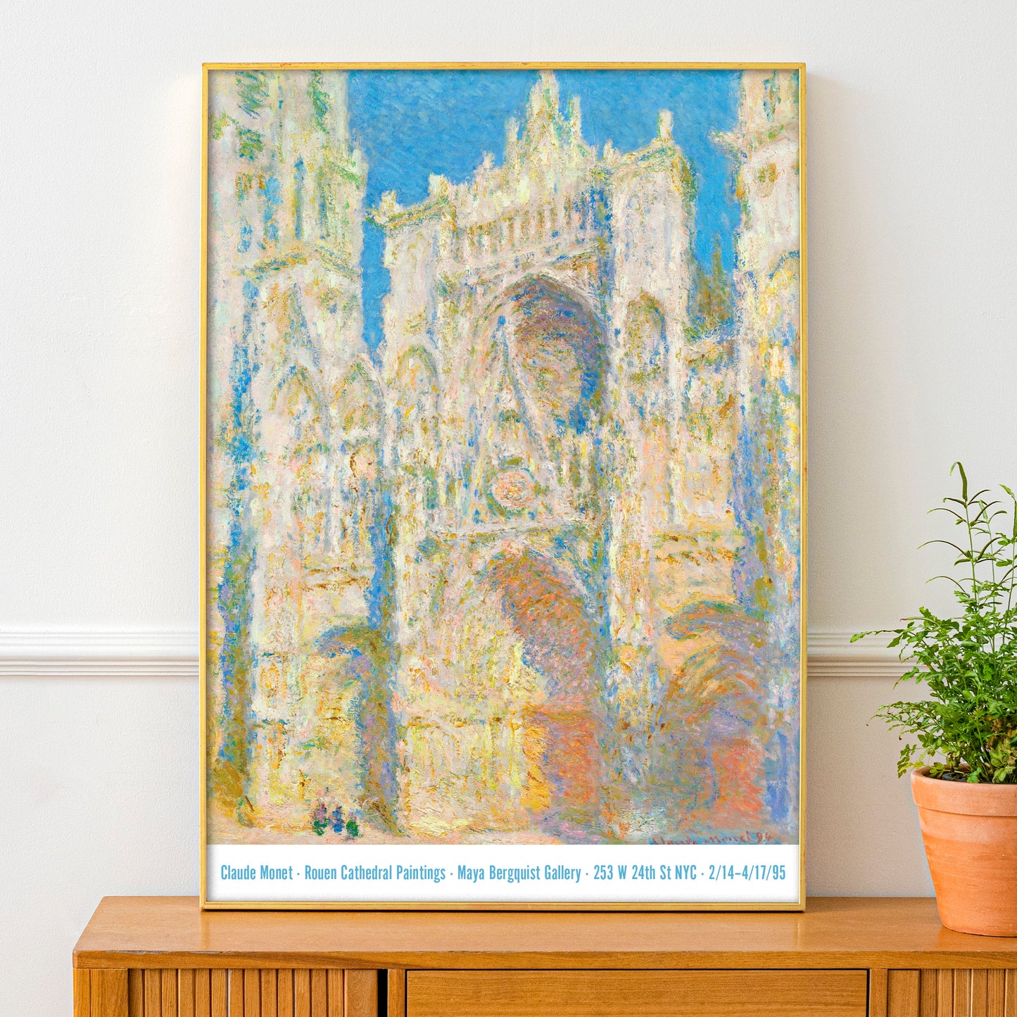 Claude Monet Exhibition Poster - 'Rouen Cathedral, West Façade, Sunlight' 1894