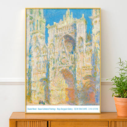 Claude Monet Exhibition Poster - 'Rouen Cathedral, West Façade, Sunlight' 1894