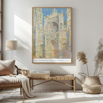 Claude Monet Exhibition Poster - 'Rouen Cathedral, West Façade, Sunlight' 1894