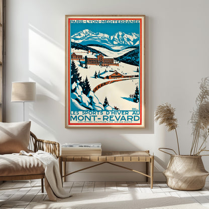 Roger Broders 'Mont Revard' Winter Sports & Travel Poster